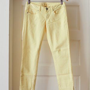 American Eagle yellow skinny jeans